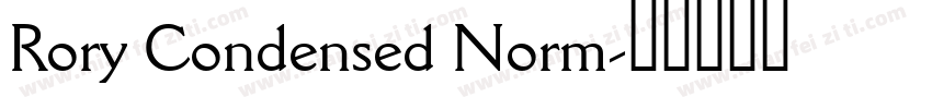 Rory Condensed Norm字体转换